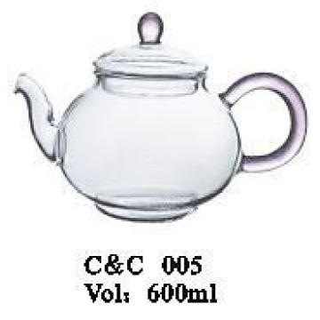 Hot Sale High Quality Handblown Glass Teapot and Warmer Set